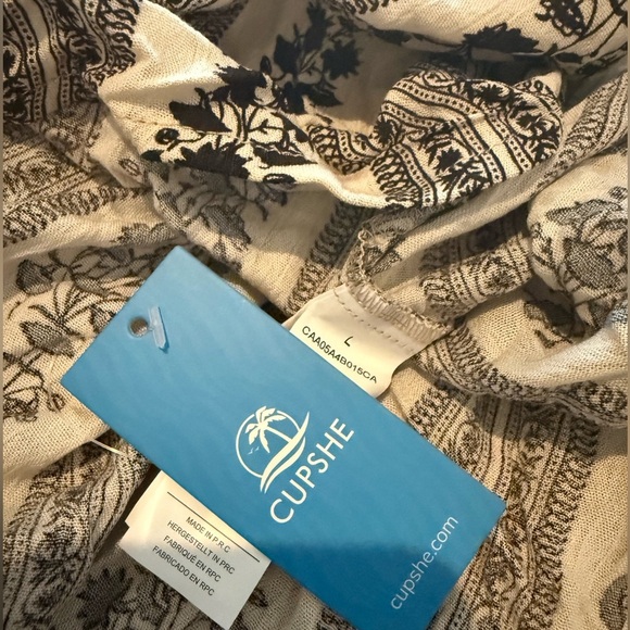 Cupshe Floral & Stripe Front Twist Sleeveless Maxi Dress - Picture 8 of 9